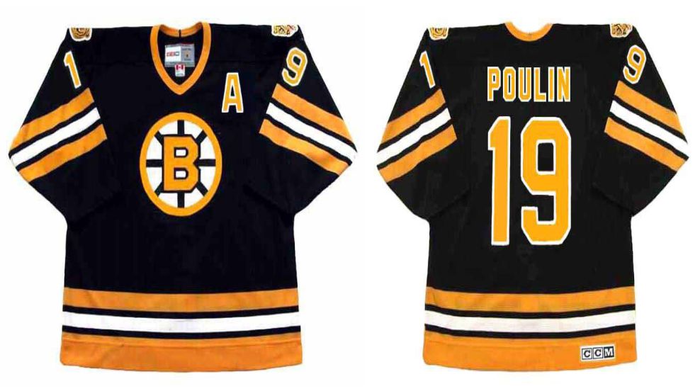 2019 Men Boston Bruins #19 Poulin Black CCM NHL jerseys->boston bruins->NHL Jersey